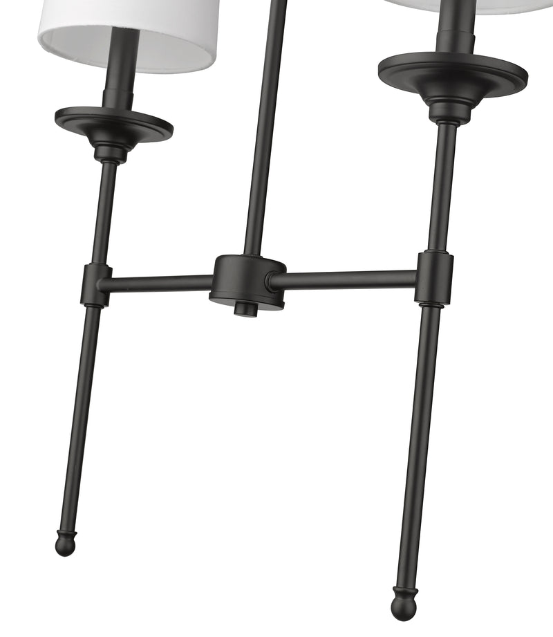 Emily 2 Light 19" Linear Pendant in Matte Black