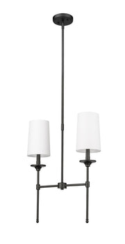 Emily 2 Light 19" Linear Pendant in Matte Black