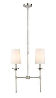 Emily 2 Light 19" Linear Pendant in Polished Nickel