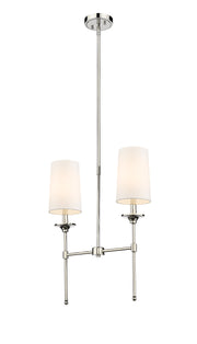 Emily 2 Light 19" Linear Pendant in Polished Nickel