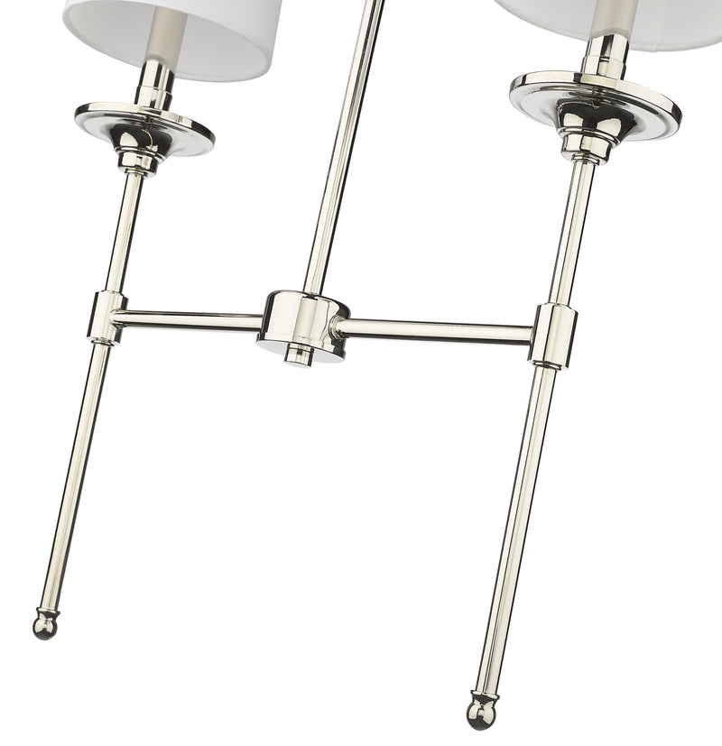 Emily 2 Light 19" Linear Pendant in Polished Nickel
