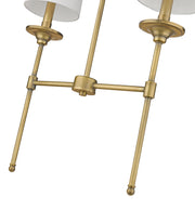 Emily 2 Light 19" Linear Pendant in Rubbed Brass