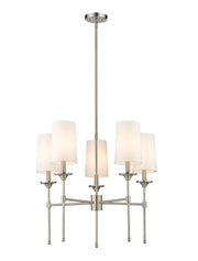Emily 5 Light 28" Chandelier in Brushed Nickel