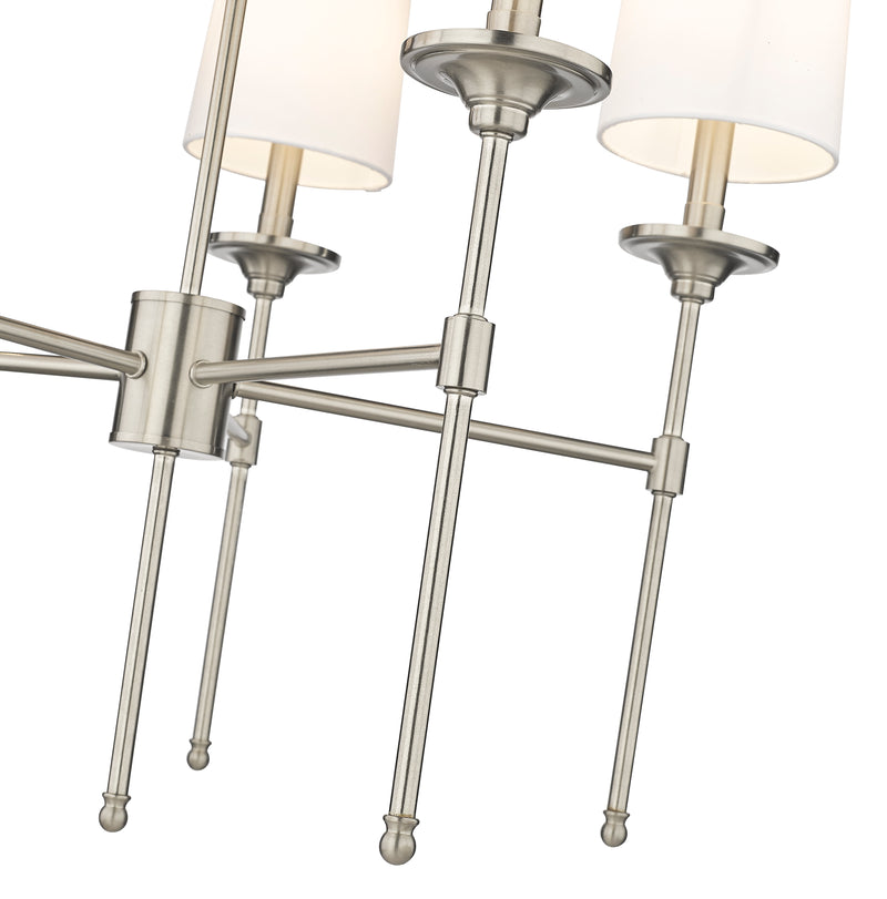 Emily 5 Light 28" Chandelier in Brushed Nickel