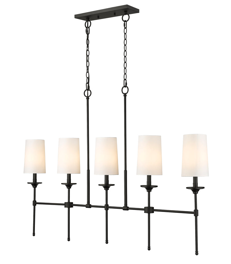 Emily 5 Light 51" Linear Pendant in Matte Black
