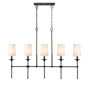 Emily 5 Light 51" Linear Pendant in Matte Black