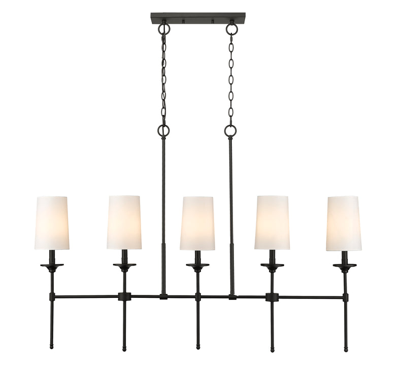 Emily 5 Light 51" Linear Pendant in Matte Black