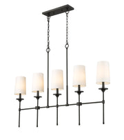 Emily 5 Light 51" Linear Pendant in Matte Black