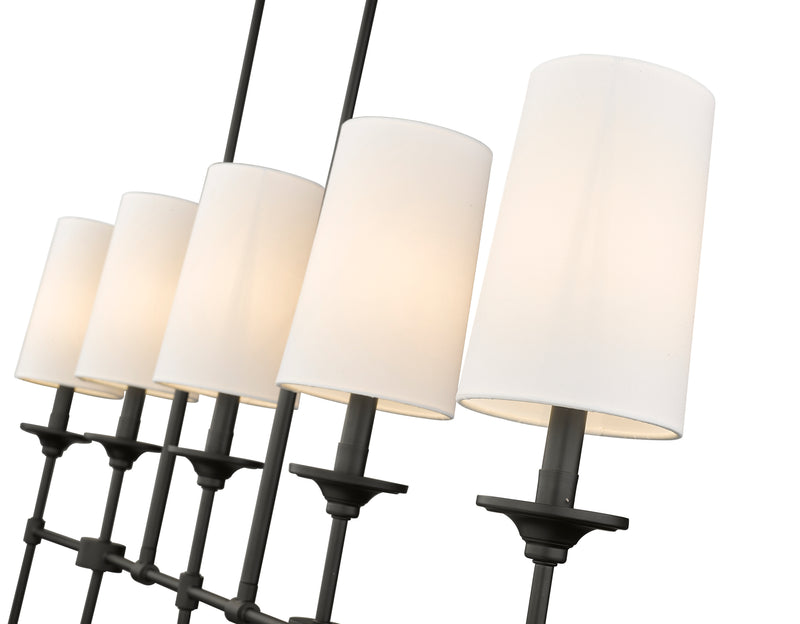Emily 5 Light 51" Linear Pendant in Matte Black