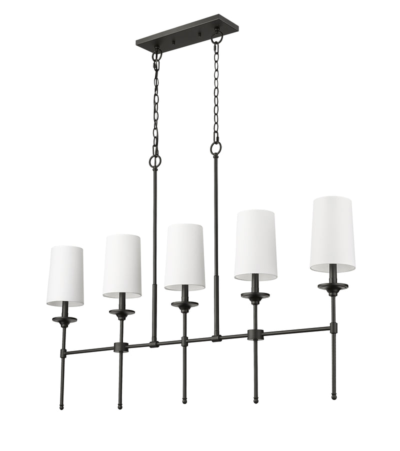 Emily 5 Light 51" Linear Pendant in Matte Black