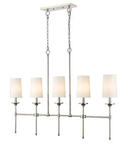 Emily 5 Light 51" Linear Pendant in Polished Nickel