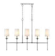 Emily 5 Light 51" Linear Pendant in Polished Nickel