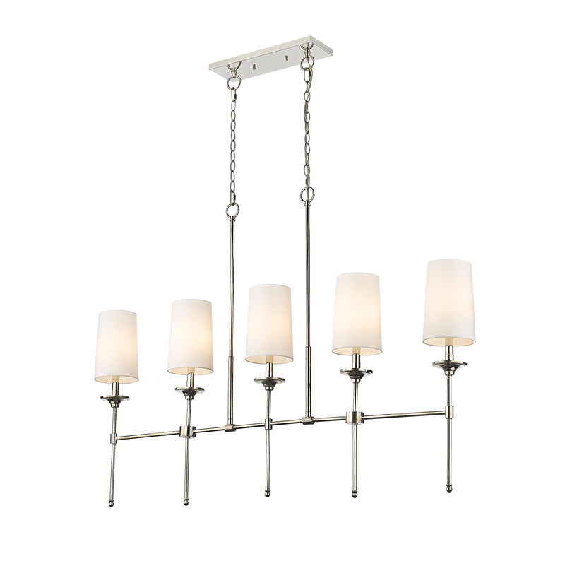 Emily 5 Light 51" Linear Pendant in Polished Nickel