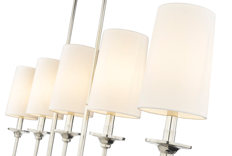 Emily 5 Light 51" Linear Pendant in Polished Nickel