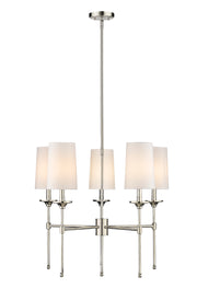 Emily 5 Light 28" Chandelier in Polished Nickel