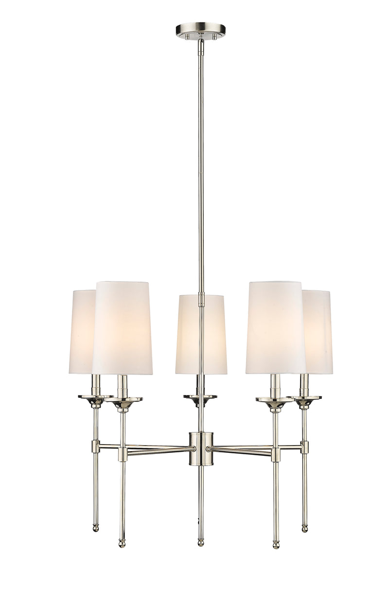 Emily 5 Light 28" Chandelier in Polished Nickel