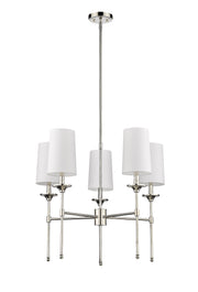 Emily 5 Light 28" Chandelier in Polished Nickel