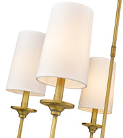 Emily 5 Light 28" Chandelier in Rubbed Brass