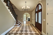 Emily 6 Light 38" Chandelier in Matte Black in a room setting