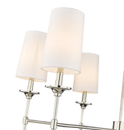 Emily 6 Light 38" Chandelier in Polished Nickel