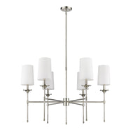 Emily 6 Light 38" Chandelier in Polished Nickel