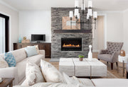 Emily 9 Light 38" Chandelier in Matte Black in a room setting