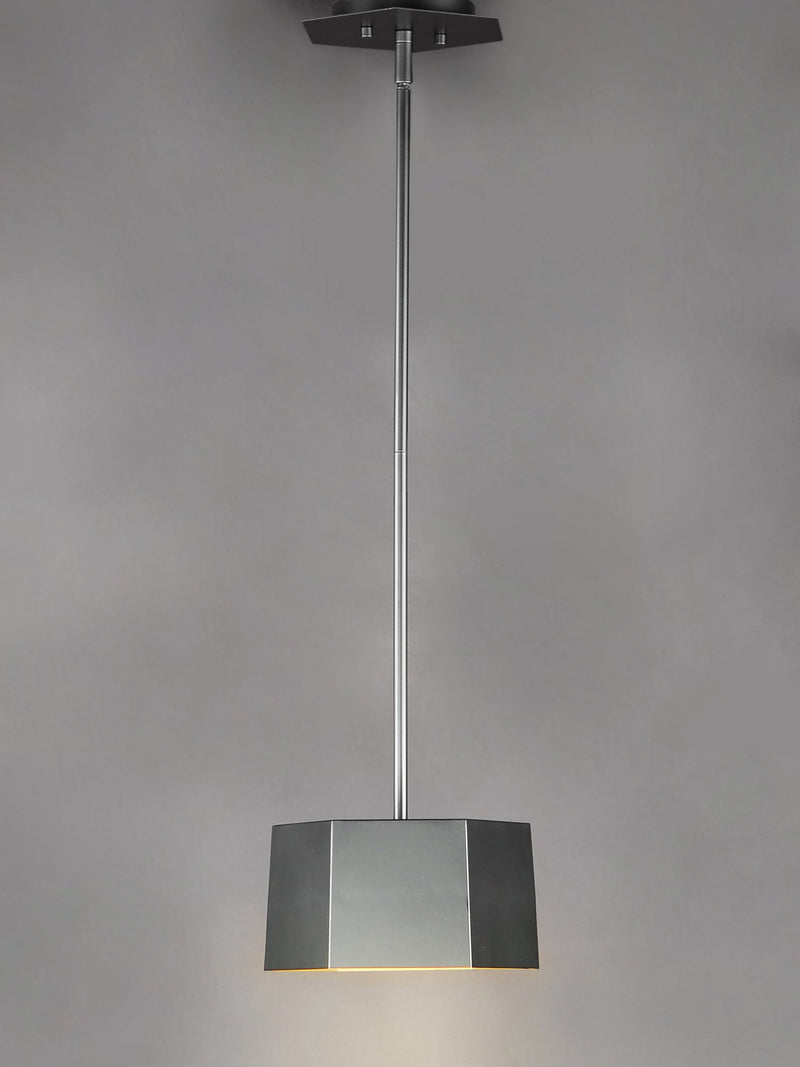 Honeycomb 9" LED Mini Pendant in Black / Gold