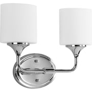 Lynzie 2-Light Bath Vanity Light in Polished Chrome