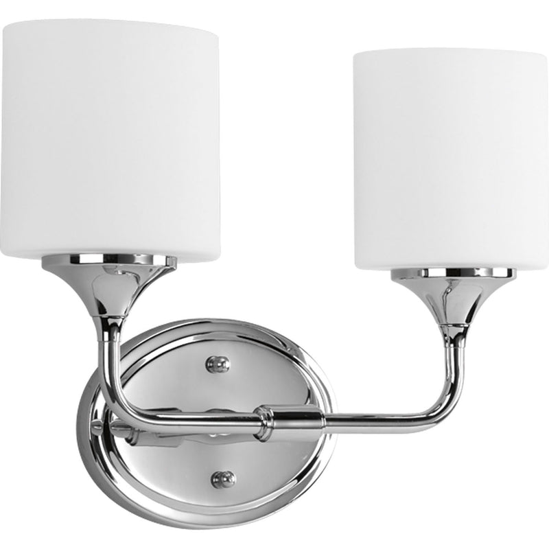 Lynzie 2-Light Bath Vanity Light in Polished Chrome