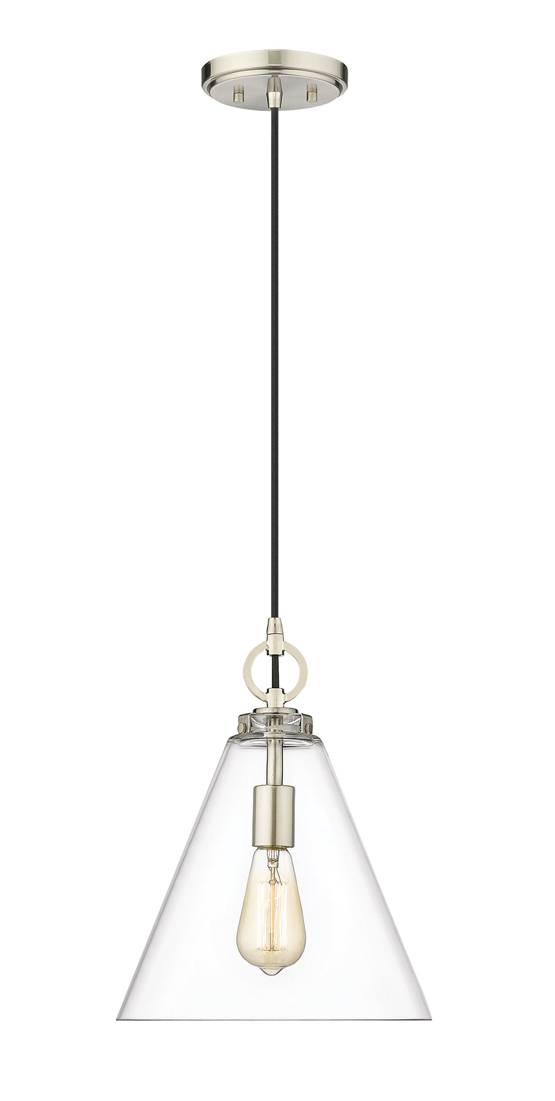 Harper 1 Light 11.5" Pendant in Brushed Nickel