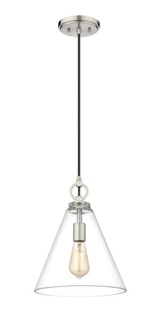 Harper 1 Light 11.5" Pendant in Brushed Nickel