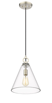 Harper 1 Light 11.5" Pendant in Brushed Nickel