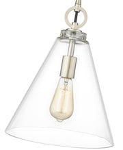 Harper 1 Light 11.5" Pendant in Brushed Nickel