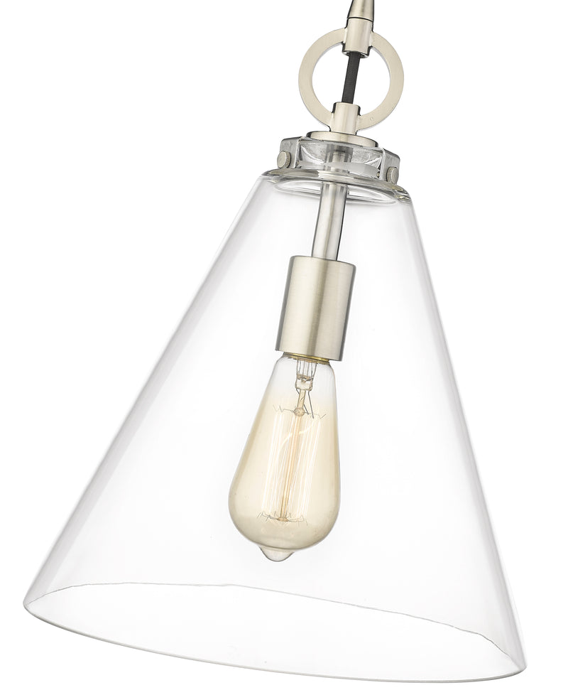 Harper 1 Light 11.5" Pendant in Brushed Nickel