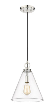 Harper 1 Light 11.5" Pendant in Polished Nickel