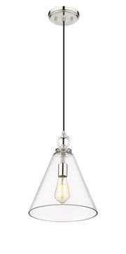 Harper 1 Light 11.5" Pendant in Polished Nickel