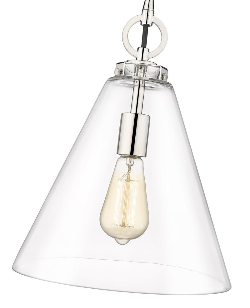 Harper 1 Light 11.5" Pendant in Polished Nickel