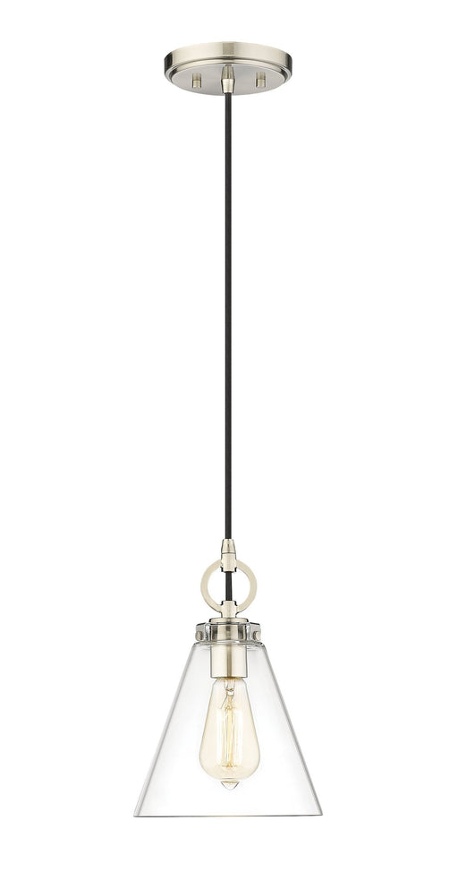Harper 1 Light 8" Pendant in Brushed Nickel