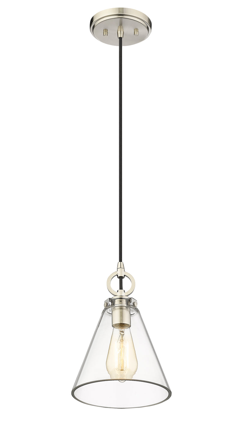 Harper 1 Light 8" Pendant in Brushed Nickel