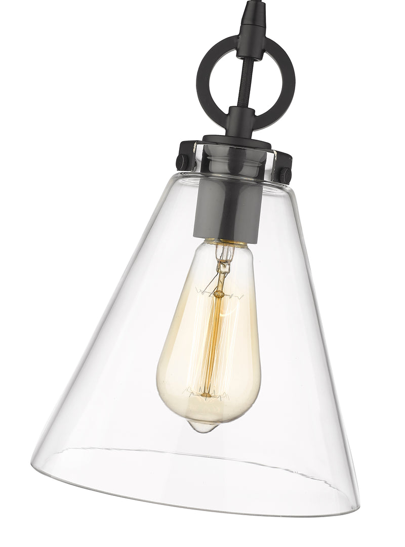 Harper 1 Light 8" Pendant in Matte Black
