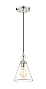 Harper 1 Light 8" Pendant in Polished Nickel