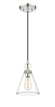 Harper 1 Light 8" Pendant in Polished Nickel