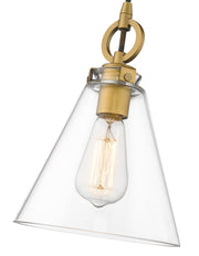 Harper 1 Light 8" Pendant in Rubbed Brass