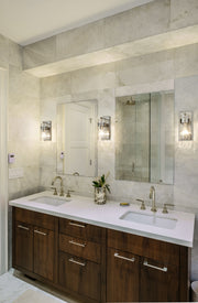 Fontaine 1 Light 4.75" Wall Sconce in Brushed Nickel in a room setting