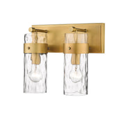 Fontaine 2 Light 14" Vanity in Rubbed Brass