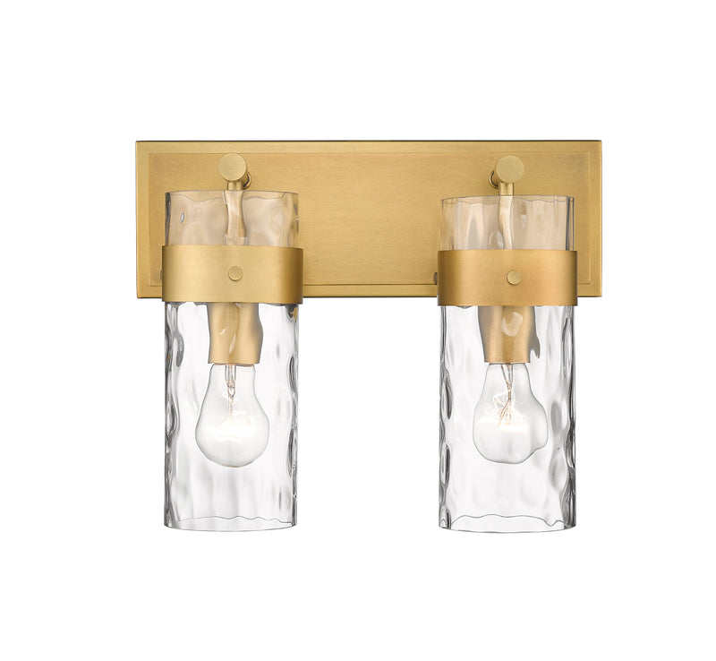 Fontaine 2 Light 14" Vanity in Rubbed Brass
