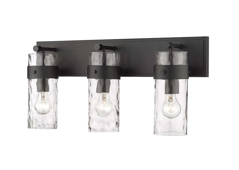 Fontaine 3 Light 24" Vanity in Matte Black