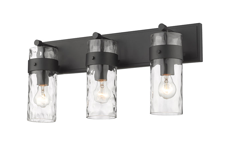 Fontaine 3 Light 24" Vanity in Matte Black