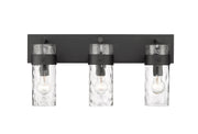 Fontaine 3 Light 24" Vanity in Matte Black