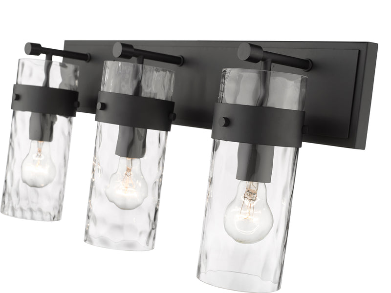 Fontaine 3 Light 24" Vanity in Matte Black